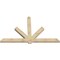 Ekena Millwork Kennewick Rough Sawn Timber Gable Bracket, Douglas Fir, 96"W x 60"H x 4"D x 6"F, 15/12 Pitch GBW096X60X0406KEN00RDF - alternate 3